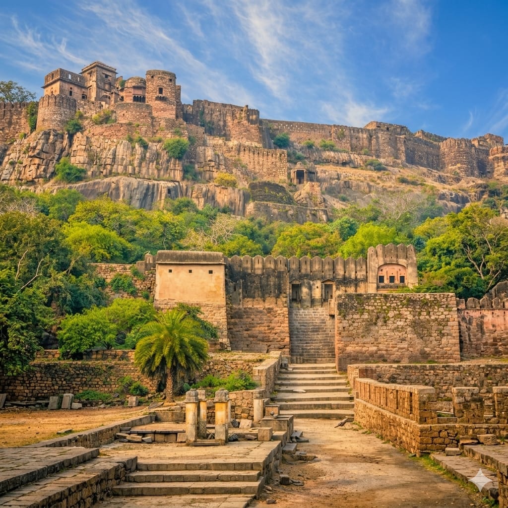 Ranthambore Fort is a 10th-century UNESCO World Heritage Site in Rajasthan.